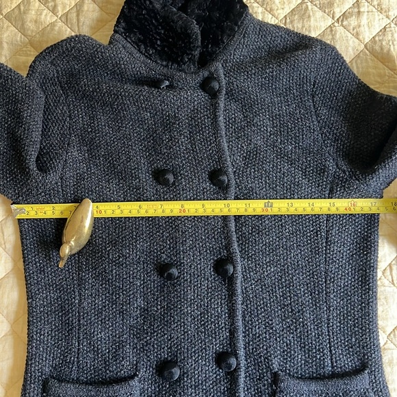 Lauren Ralph Lauren Black Lambswool Lady Jacket Parisian Cardigan Sweater Size M - Picture 8 of 10